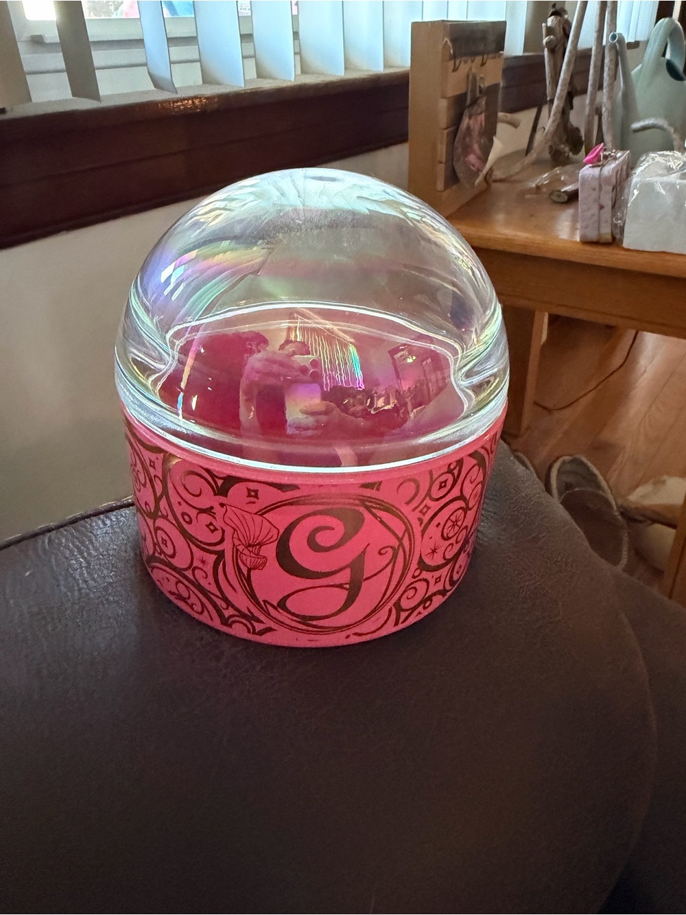 Wicked Pink Glass Dome Jewelry/Trinket Box